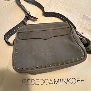 Rebecca Minkoff Blue Gray Suede Crossbody Bag